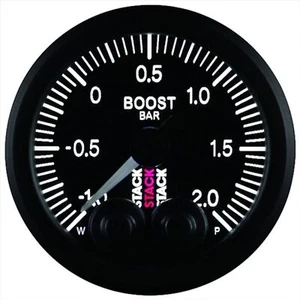 Stack Pro Control Boost Pressure Gauge -1 to +2 Bar Black Face 52mm 3511 - Picture 1 of 1