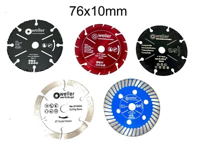 Sägeblatt Trennscheiben Set Ø76mmx10 passend für Bosch GWS 10,8V und 12V - Bild 1 von 4