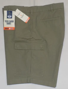 DOCKERS Men's Performance Level Stretch Tech Cargo Shorts Olive 34X9 New - Picture 1 of 9