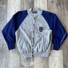 Vintage 90s Polo Ralph Lauren Tennis Patch Button Jacket Size Medium Sportswear 