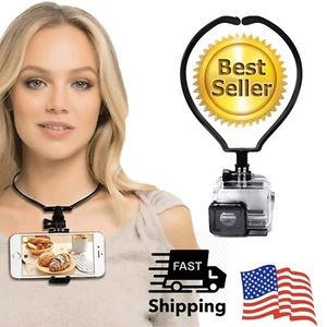 Phone Neck Holder Mount Bracket Hands Free Phone Stand for All Smartphone - Picture 1 of 7