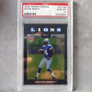 PSA Gem MT 10 2008 Topps Chrome Kevin Smith Detroit Lions Rookie Card #15523007 - Picture 1 of 6
