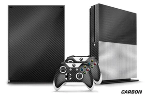 Designer Skin for XBOX ONE S 1S Gaming Console+2 Controller Sticker Decal CARBON - Picture 1 of 1