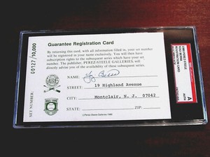 YOGI BERRA 3X AL MVP & 13X WSC YANKEES HOF SIGNED AUTO PEREZ-STEELE CARD SGC