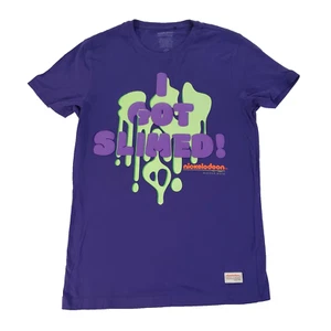 I Got Slimed Shirt Mens Small Purple Rubber Print Nickelodeon Hotel Resort - Picture 1 of 9
