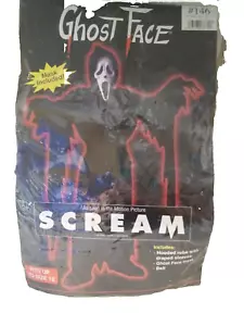 SCREAM GHOST FACE COSTUME KIDS FITS UP TO SIZE 12 (COMPLETE) - Picture 1 of 3