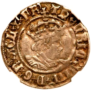 1526 - 1532 Great Britain 2 Pence, 1/2 Groat, NGC AU 50, England, S-2343  - Picture 1 of 3