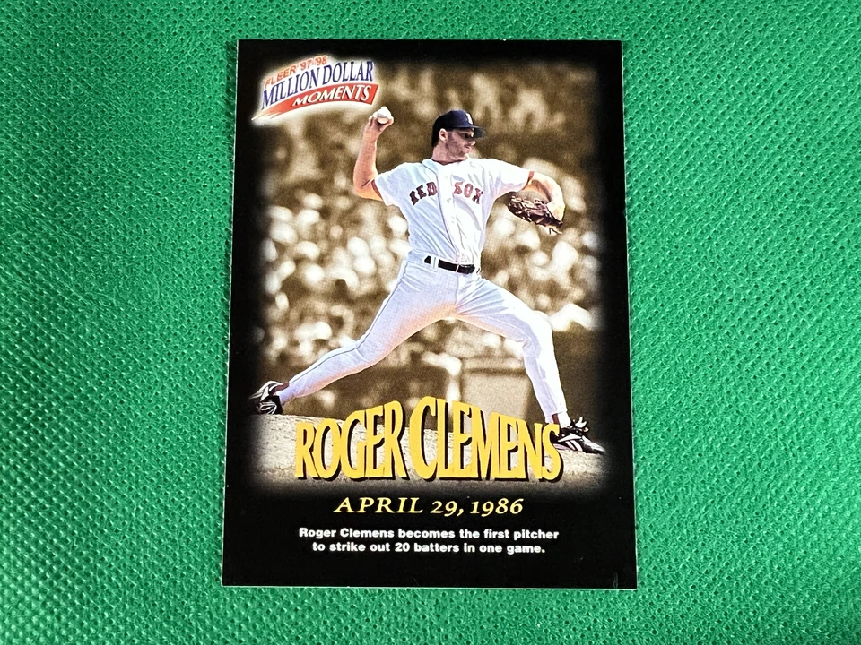 1997-98 Fleer Million Dollar Moments #12 Roger Clemens Boston Red Sox - Image 1 of 1