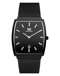 Danish Design IQ64Q900 Black Dial Stainless Steel Rectangle Quartz Men's Watch - Picture 1 of 1