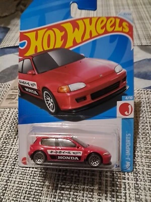 Hot Wheels 2024 | '92 Honda Civic EG | Red | J-imports 4/10 | #95 | JDM - Image 1 of 4