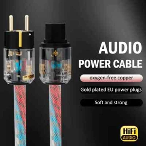 Audiophile OFC Kupfer US EU Schuko AC HiFi Audio Stromkabel IEC C15 Zuleitung - Bild 1 von 10