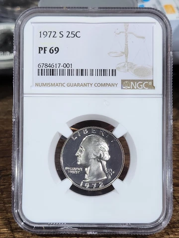 1972 S WASHINGTON PROOF, NGC GRADED PF 69, 001 Cover