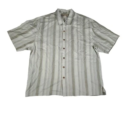 Camisa Hawaiana Jamaica Jaxx 100% Seda Para Hombres Mediana Verde Abotonada Informal Foto 1 de 4