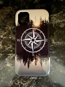 Society6 brand Iphone 11 case Compass design *USED* - Picture 1 of 4