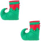 christmas costumes 2x Adult Elf Costume Shoes Santa Boots Men Christmas