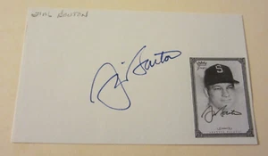 Tarjeta de índice autografiada de Jim Bouton (m. 2019) 3X5 MLB béisbol Seattle Pilots - Imagen 1 de 2