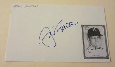 Jim Bouton (d. 2019) Autographed 3X5 Index Card MLB Baseball Seattle Pilots - Image 1 of 2