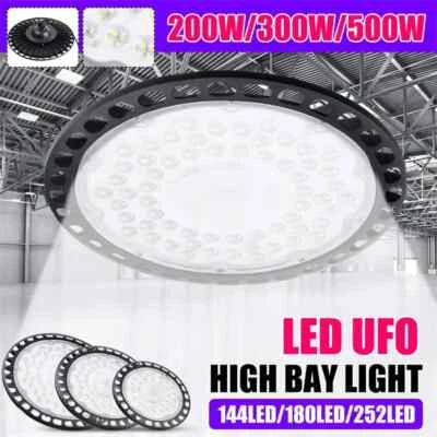 SUNYDEAL LED High Bay Light 50/100/200/300/500W Low Bay UFO Warehouse Industrial Lights