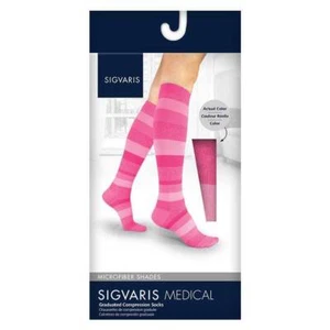 Sigvaris 15-20 MMHG Compression Knee High Stockings Microfiber Colors Shades 143 - Picture 1 of 6