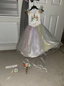 Gillian’s Closet Unicorn Tulle fancy dress Birthdy Girls wand, hairband costume - Picture 1 of 12