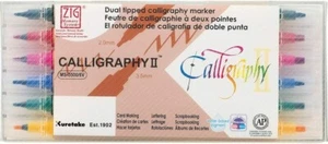 Kuretake ZIG memory system Calligraphy II Brush Pen 6colors MS-3500 New - Picture 1 of 6