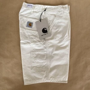 Carhartt White Shorts Harp Pants S Mint Unused Workwear Casual - Picture 1 of 6