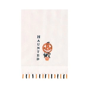 Haunted Pumpkin Beaded Halloween Guest Towel - Picture 1 of 3