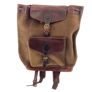 Timberland Vintage Marrón Dos Tonos Cuero Mochila Mochila Hombre’s Bolso Usado - Imagen 1 de 5