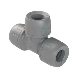 Codos de poliplumba de 15 mm PB115 | Accesorios de tubería de plástico de polipipe de ajuste a presión - Gris - Imagen 1 de 1