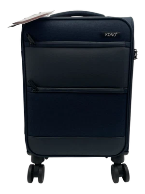 Equipaje Kono 28" lado blando KSK2475 - Spinner expandible TSA - azul marino Foto 1 de 4