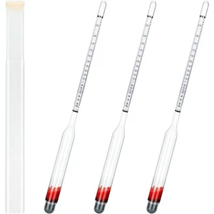 3 Pcs Glass Hydrometer Alcoholmeter 0-200 Proof, Alcohol Hydrometer Digital f... - Picture 1 of 6