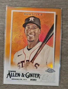 2020 Topps Allen & Ginter Chrome Michael Brantley Orange #/25 - Picture 1 of 3