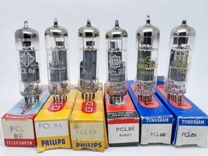 6 x Telefunken RSD Siemens Tungsram PCL86 - 14GW8 Prueba BUENOS Tubos Triodo-Pentodo - Imagen 1 de 18