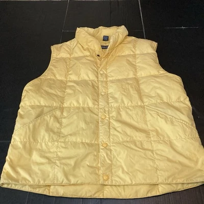 Chaleco Land's End Direct Merchants amarillo Goosedown, talla L 42-44 regular Foto 1 de 4