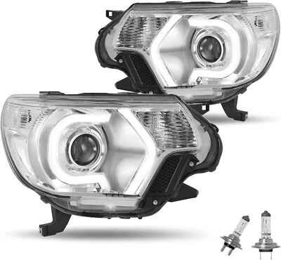 Faros cromados para Toyota Tacoma 2012-2015 con proyector LED DRL estilo de actualización Foto 1 de 4