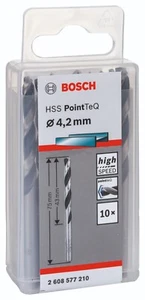 Accesorios Bosch 10 piezas broca giratoria PointTeQ HSS para metal, Ñ4,2 mm, DIN338 - Imagen 1 de 13