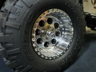 4PCS Aluminum 2.2 inch Beadlock Wheels & Wheels Cap Lims for 1/10 RC Crawler - Image 1 of 4