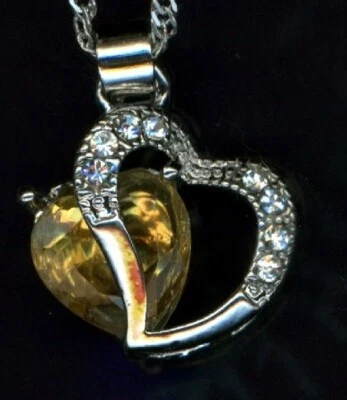 Collar Colgante Hoja Infinito Amor Corazón Piedra Natal Cristal Joyería Regalos  Foto 1 de 2