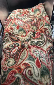 Vintage LRL Lauren Ralph Lauren Paisley Fleece Throw Blanket SOFT COZY 54 x 70 - Picture 1 of 7