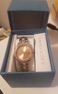 NEW Laura Scott Rose Gold Roman Numeral Watch - Picture 1 of 5