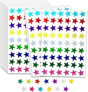 1080 Stück, 9 Farben, kleine Folie Stern Aufkleber, Stern Aufkleber für 0,5" Mehrfarbig - Bild 1 von 3
