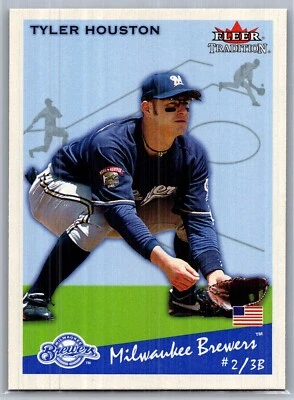 2002 FLEER TRADITION BASEBALL 242 TYLER HOUSTON BREWERS  - Image 1 of 2