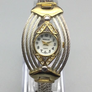 Versales Watch Women 27mm Silver Gold Two Tone MOP Dial New Battery 6.5" - Picture 1 of 16