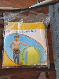 Vintage Rare 48 Inch Sand N Sun Yellow N Stripes Beach Ball