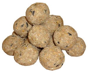 50 Un Netted No Net Fat Balls Suet Fatballs Feed for Wild Birds Robins Finch - Picture 1 of 1