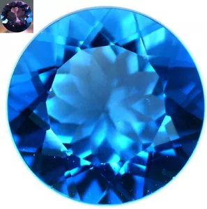 8,95 cts Natural Corte Redondo Cambio de Color Azul-Púrpura-Rojo IF/VVS Flourite (Brasil) - Imagen 1 de 12
