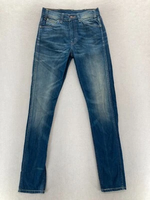 Pantalones de mezclilla vintage Levi's 606 para hombre 27x34 calce ajustado azul oscuro lengüeta naranja grande E Foto 1 de 4