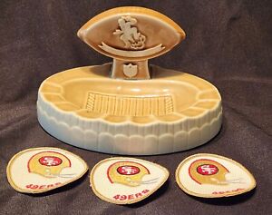 Rare 1960 San Francisco 49ers Weico Stadium Pottery Figure with Jacket Patches