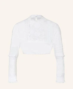 Edelste Dirndl Trachten Bluse Sportalm Langarm Stickerei  34 Weiß  - Bild 1 von 9