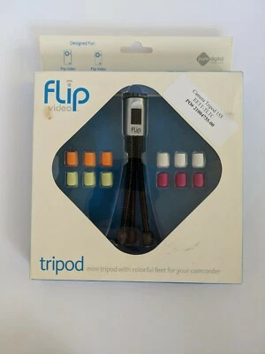NEW Flip Video Tripod Mini for Camcorder Model ATR1B Five Changeable Feet Colors - Image 1 of 4